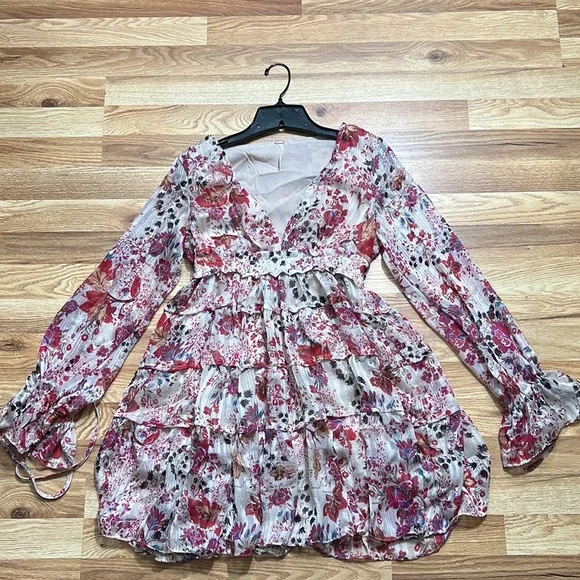 Free People Closer To The Heart Tiered Floral Dress Size XS - Picture 3 of 16